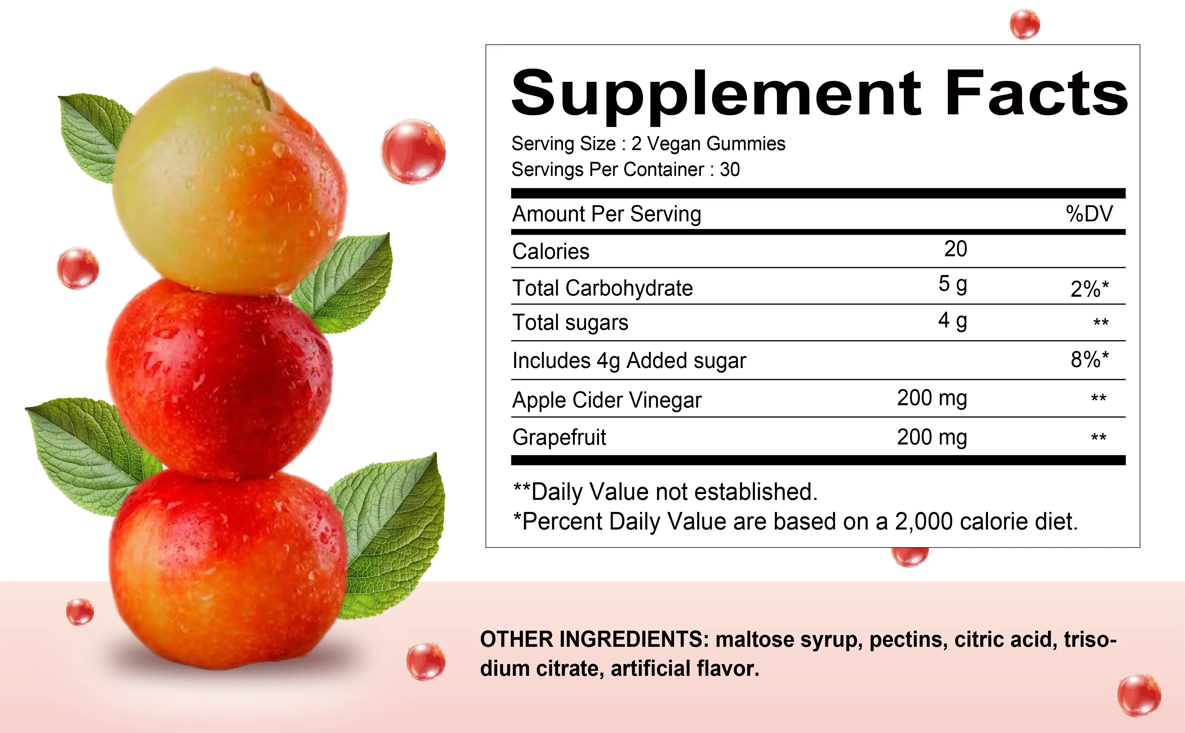 Apple Cider Vinegar Gummies Detail