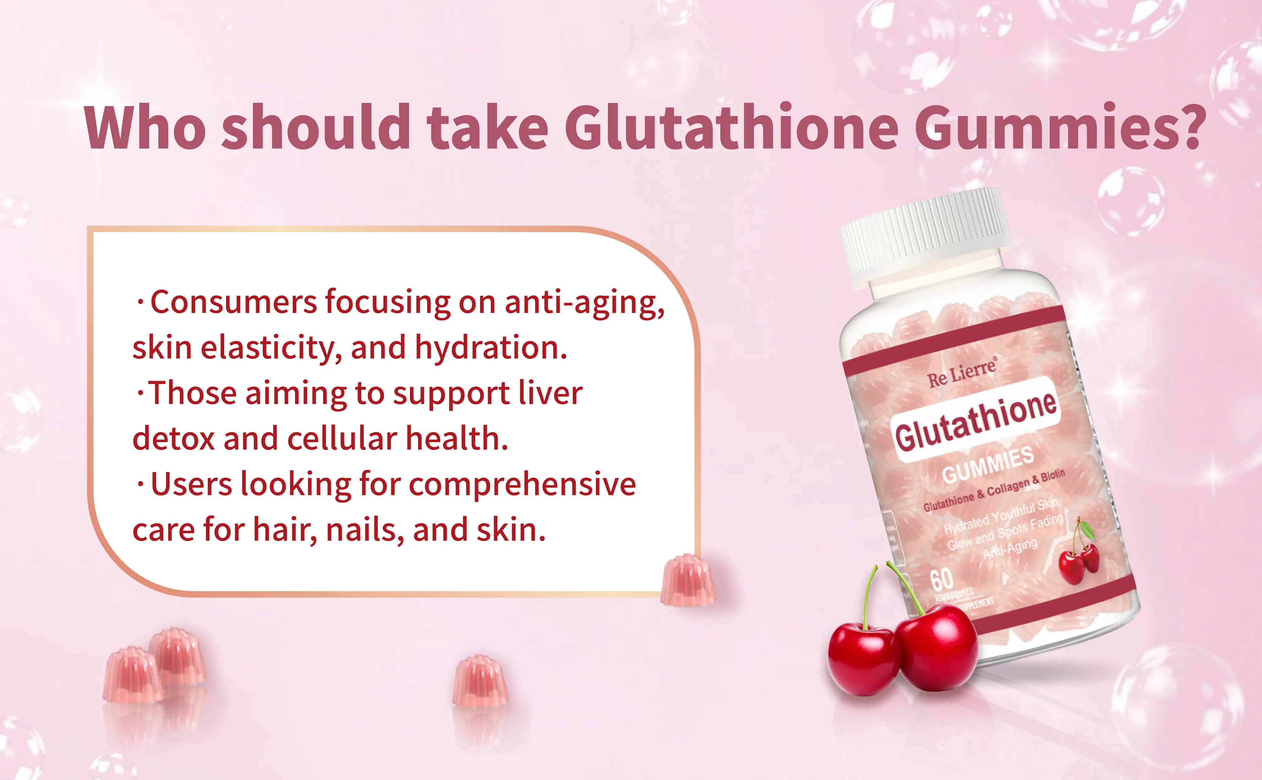 Cherry Collagen Gummies with Vitamin C & Hyaluronic Acid