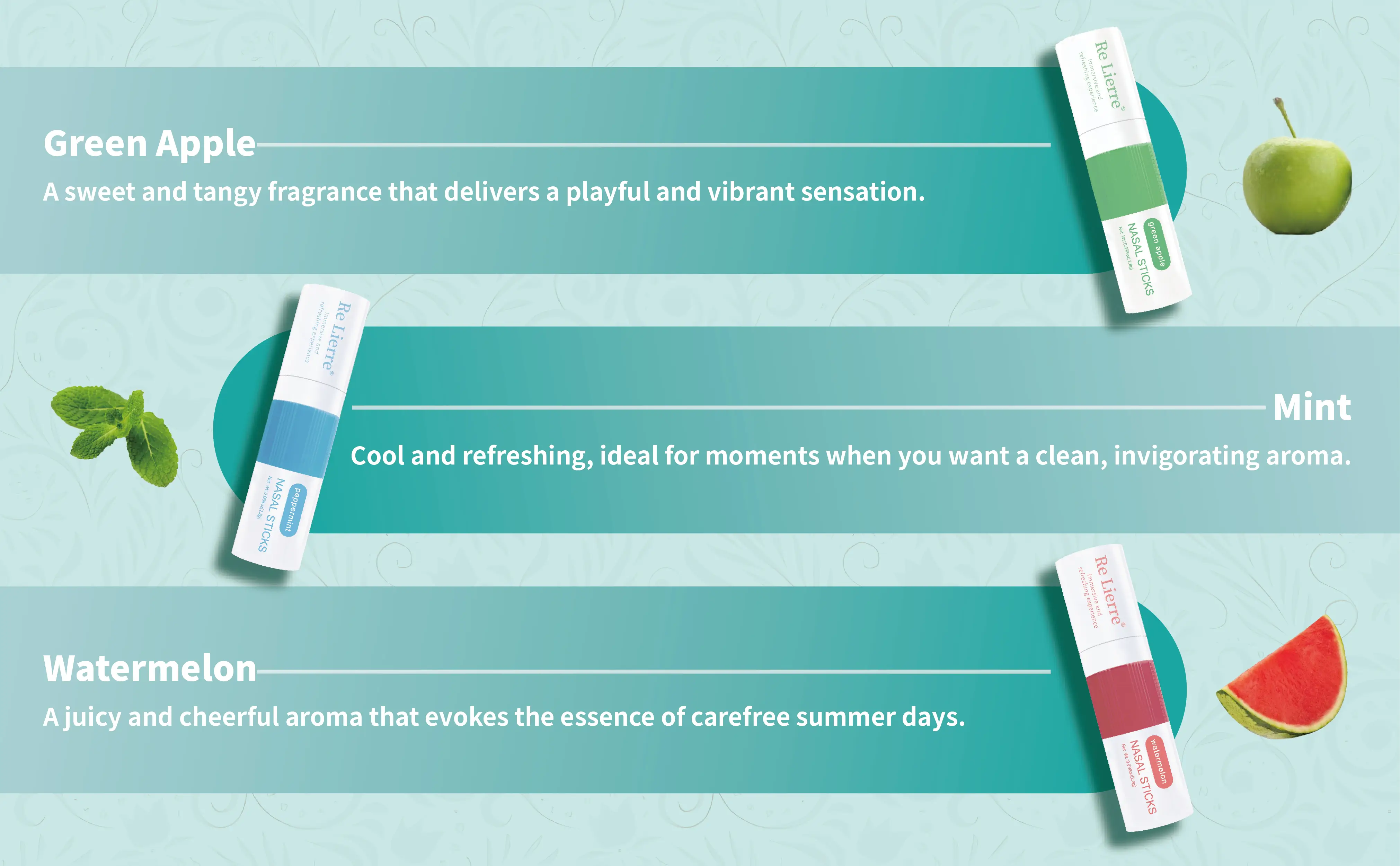 Nasal Inhaler – Jasmine, Watermelon & Mint Detail