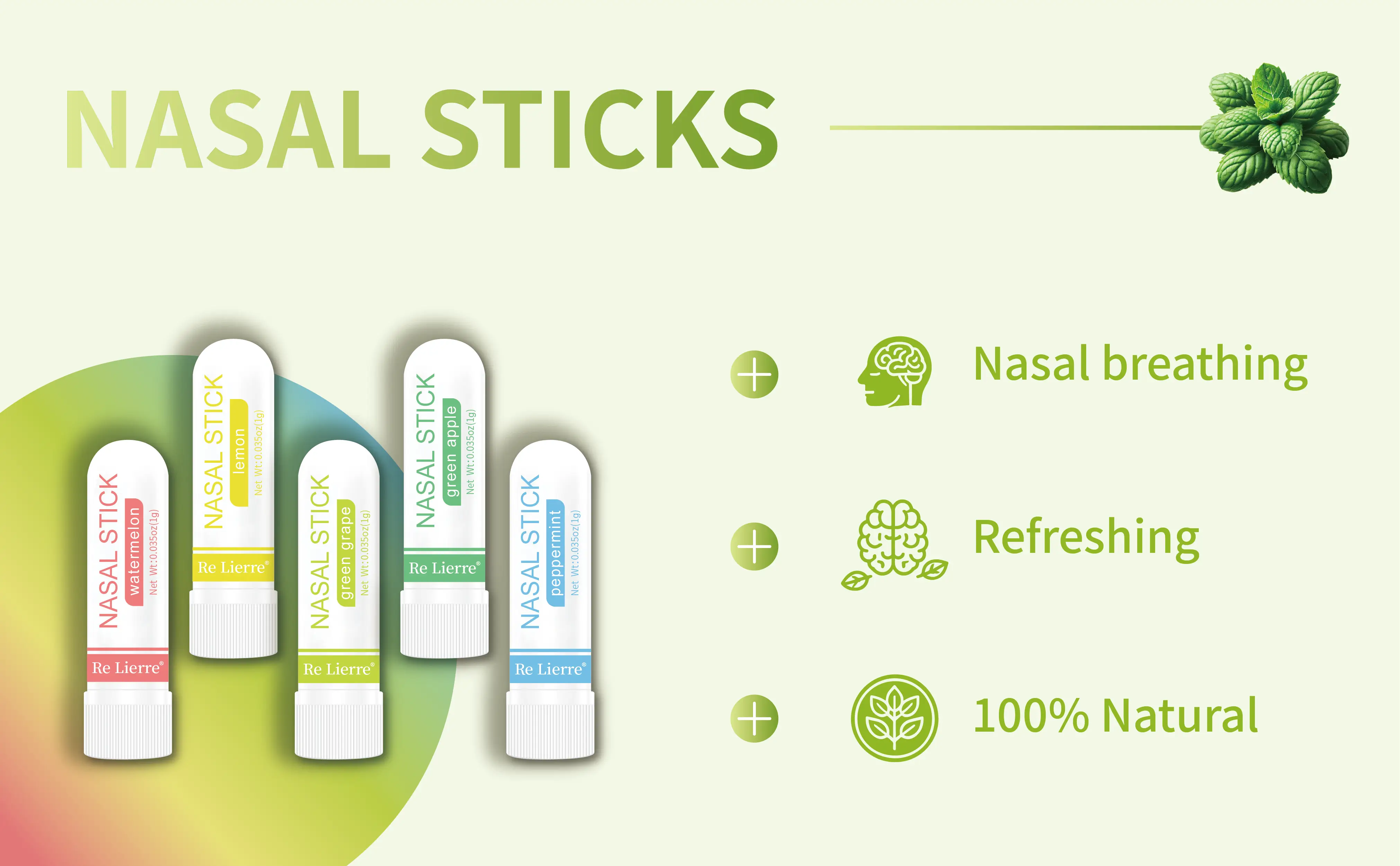 Nasal Inhaler Stick | Fruity Mix & Cooling Min Detail