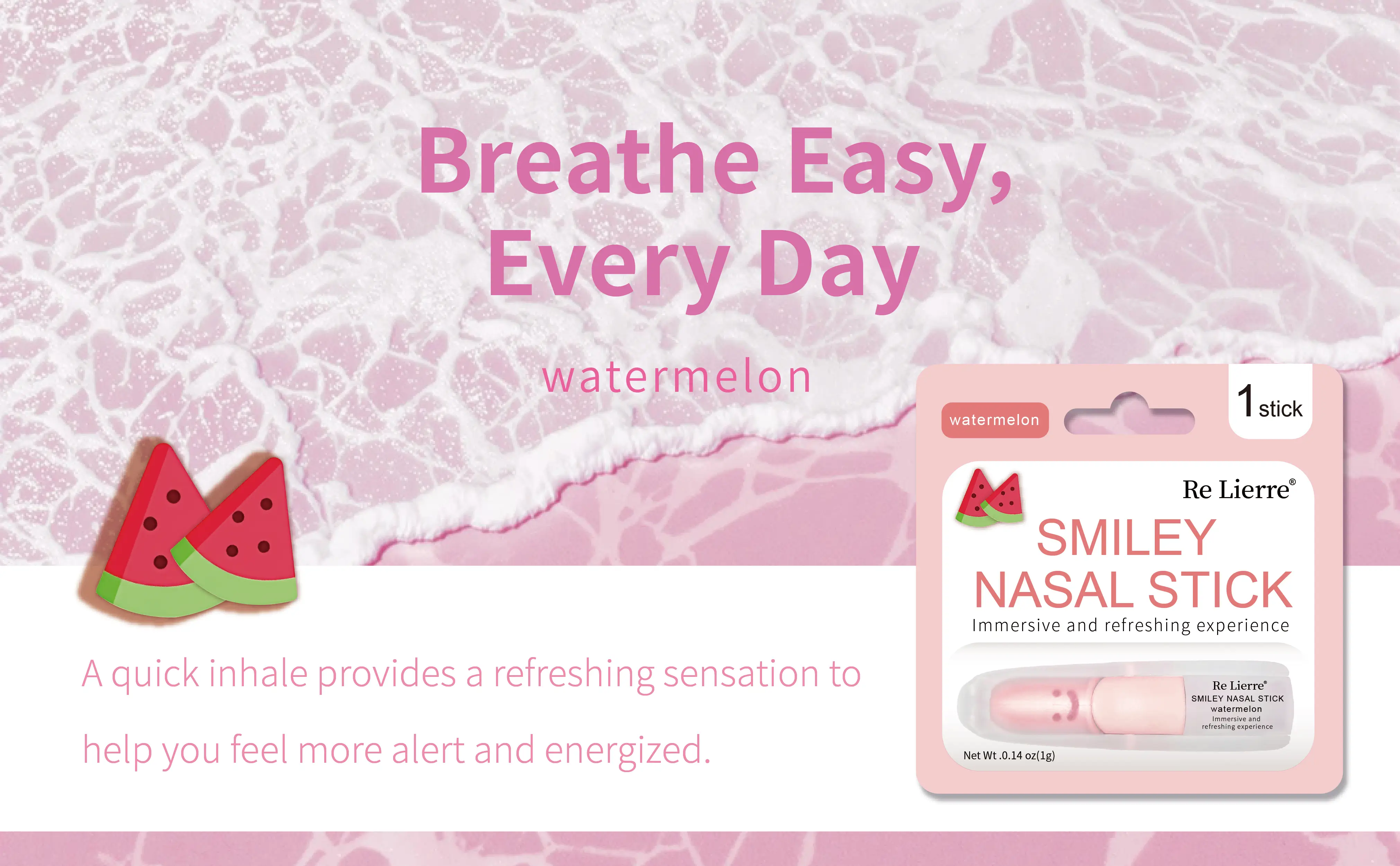Nasal Stick | Dual-Action Mint or Watermelon Detail