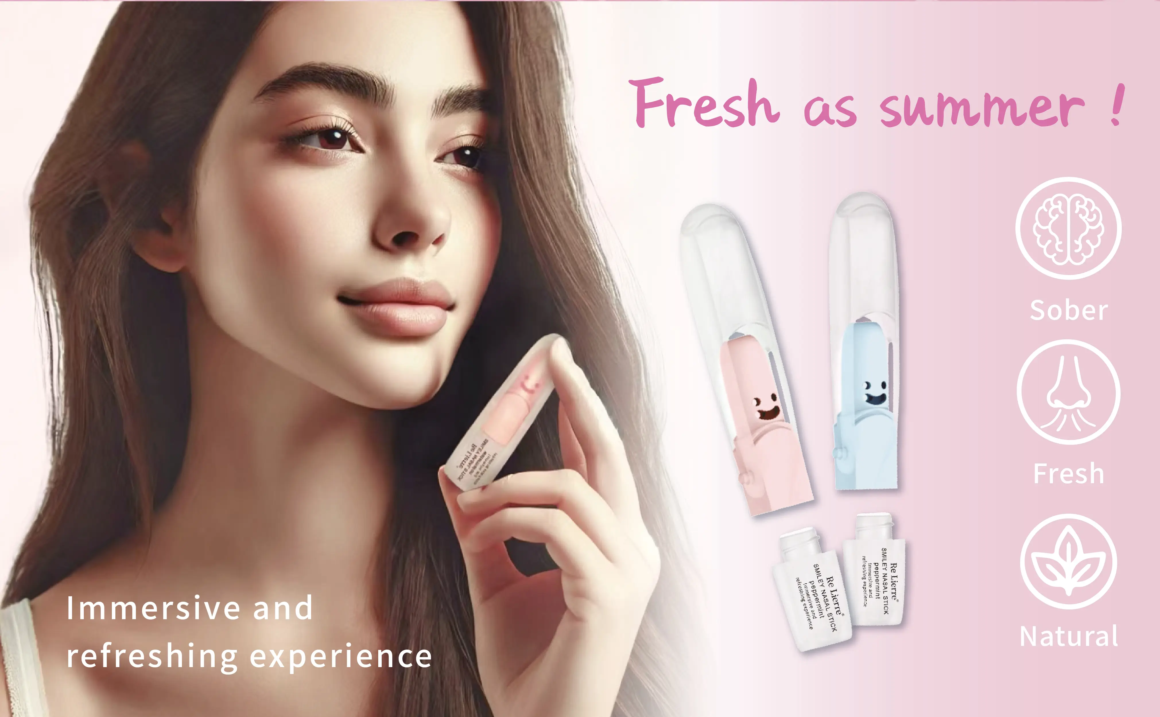 Nasal Stick | Dual-Action Mint or Watermelon Detail